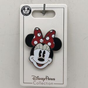 Disney Parks Trading Pin Classic Minnie Mouse Pie-Eyed Face with Bow